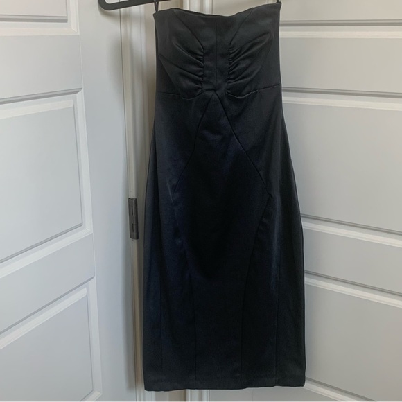 Zara Basics Strapless Cocktail Dress in Charcoal, Size XS - Picture 1 of 6